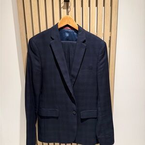 RW&CO. Navy Checkered Suit